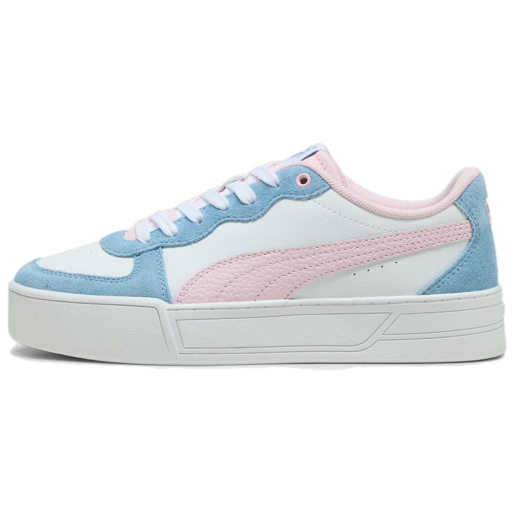 Puma Skye Series Retro Fashion Slip Resistant Durable Low Top Skate Shoes Women Sneaker White Blue 397076-03