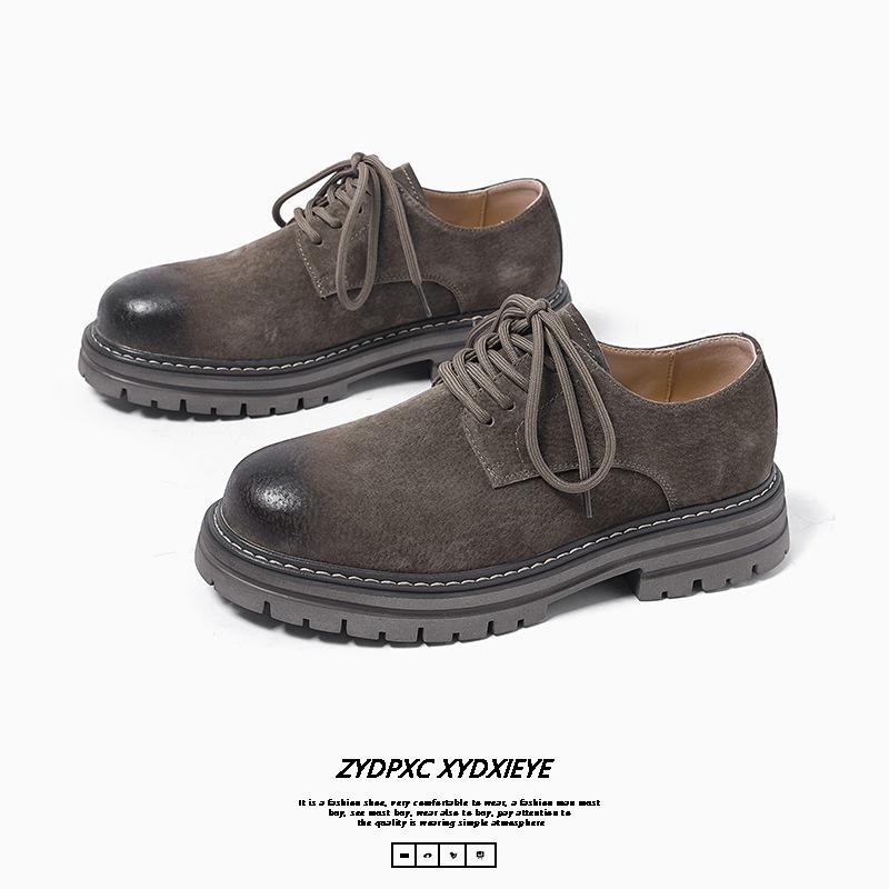 2025 мужская летняя мужская обувь тренд низкие ботинки Martin повседневные меховые британские туфли 4515-W