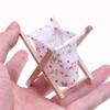 1:12 Miniature Wooden Folding Dollhouses Laundry Basket for Bathroom Decoration Miniature Model