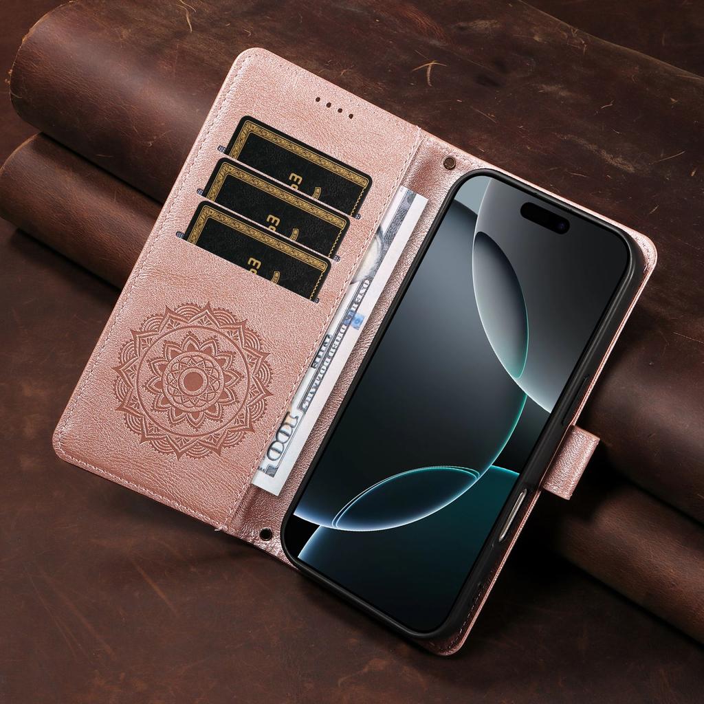 Флип-чехол-кошелек для Samsung Galaxy A57 A37 A56 A36 A26 A55 A35 A54 A34 A25 A24 A23 4G 5G Кожаная обложка с тиснением Мандала
