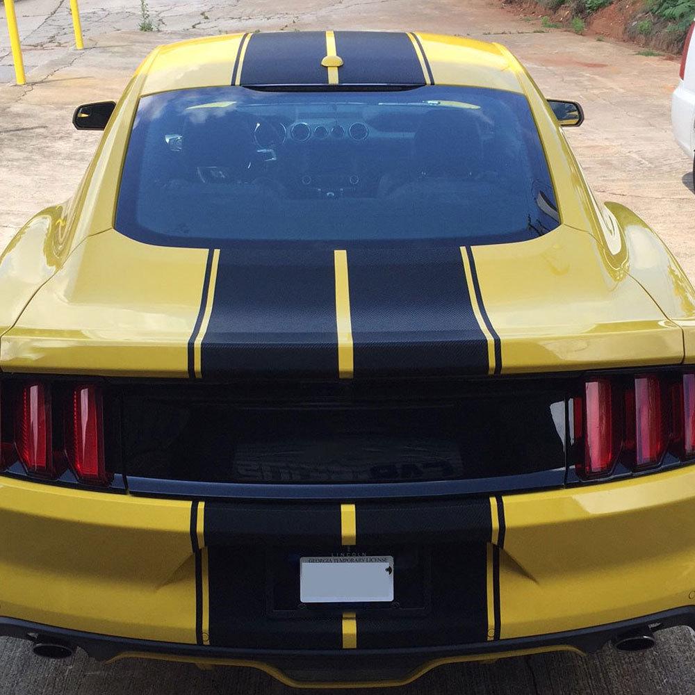 Ford Mustang Hood Decoration: Personalized Stripe Stickers for Scratch Cover