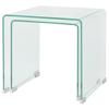  Set of 2 Nesting Tables, Tempered Glass