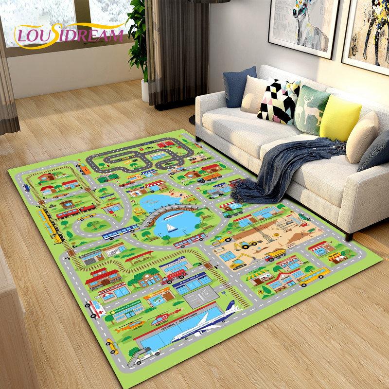 Детский детский игровой коврик, коврик для игровой комнаты, большой ковер для гостиной, спальни, ванной комнаты, нескользящий напольный коврик