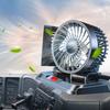 4-Head Cooling Air Fan Strong Airflow Low Noise Foldable Design Automobile Vehicle Fan Dashboard SUV Car Fan