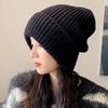 Korean Style Women's Winter Wool Hat: Thick, Warm, Casual Knitted Design for Autumn & Winter