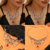 Halloween Themed Bat Pendant Necklace With Alloy And Geometric Design For Gift And Fashion