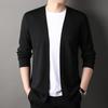New Slim Fit Cardigan for Men, Thin Spring and Autumn Outerwear, Long Sleeve Casual Trendy Versatile Pure Color Slim Fit Autumn