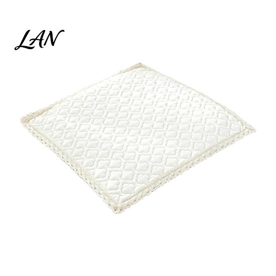 Soft Plush Seat Cushion Chair Pad with Ties, Non Slip Lace Trim, Thickened for Kitchen Stools 16 x Inch Washable Dining Office Pads Leisure Chairs