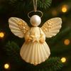 Angel Shell Ornament Christmas Tree Hanging Ornaments Sea-inspired Angel Decorations Handcrafted Seashell Angel Accents for Coastal Beach