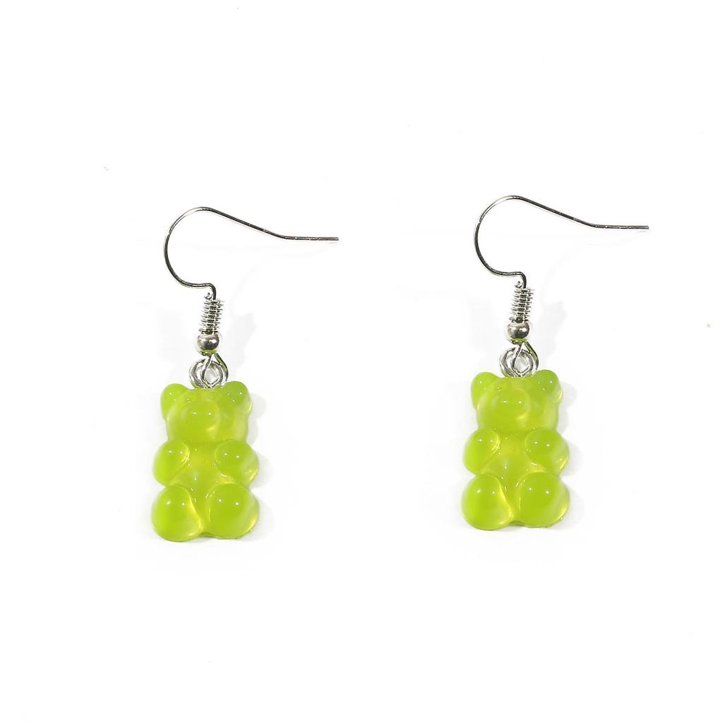 1 пара 3,6 см милые разноцветные акриловые серьги с медведем для женских модных аксессуаров