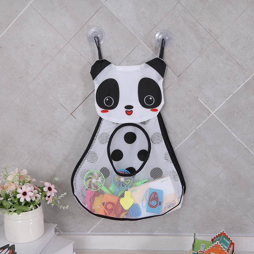 Animal Cartoon Suction Cup Storage Bag - Waterproof Mesh for Bath Toys & Bathroom Essentials