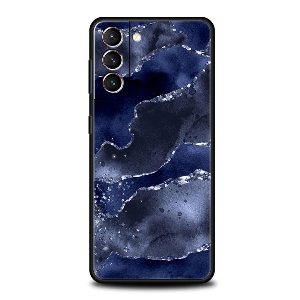 Радужный блестящий агатовый мраморный художественный чехол для телефона для Samsung Galaxy S23 S22 S21 S20 FE Ultra 5G S10 S10E S9 S8 Plus 10 20, мягкий чехол