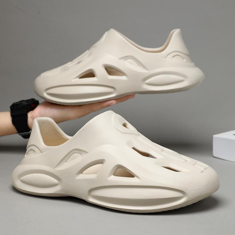 Летние мужские сандалии, легкие тапочки из ЭВА, модная садовая обувь для пар, повседневная пляжная обувь, кроссовки для прогулок