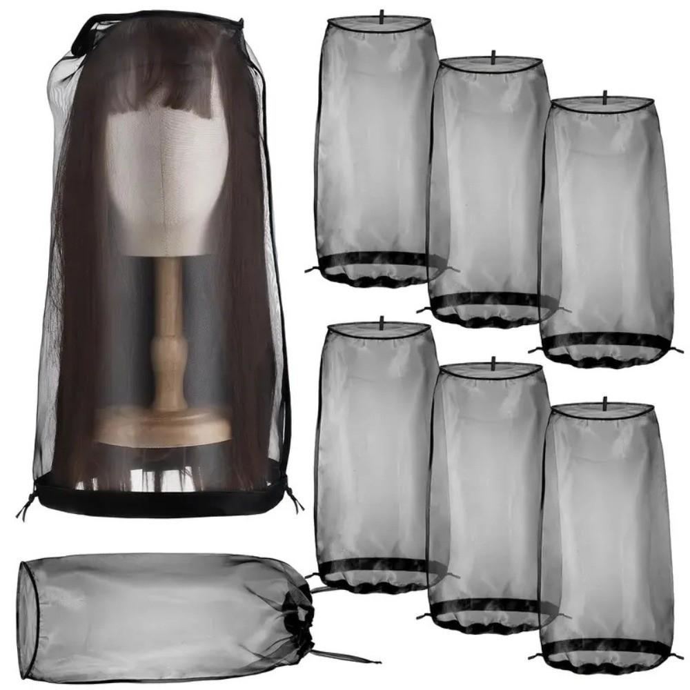 3Pcs with Drawstring Wig Cover Storage Portable Travel Wig Organizer  for Protecting Wigs