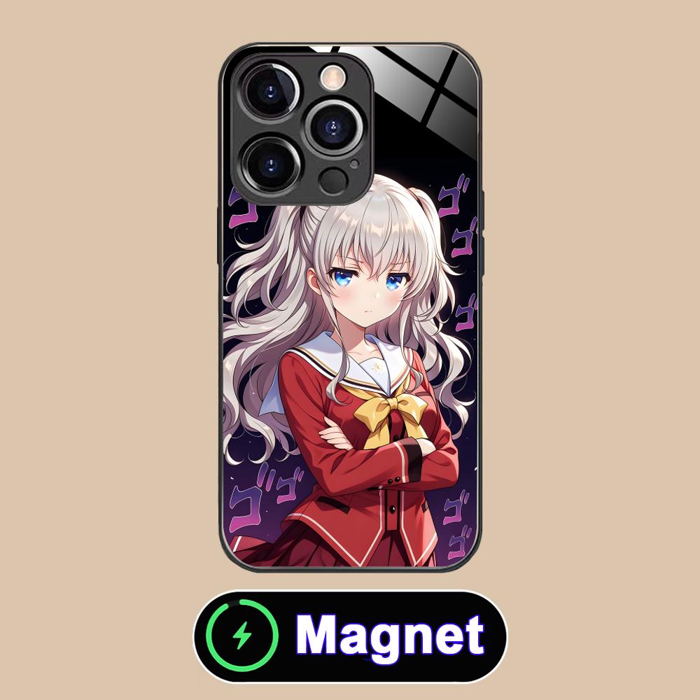 Чехол для мобильного телефона Charlotte Tomori Nao Glass MagSafe для iPhone 17 16 15 14 13 12 11 Air Pro Max Plus Mini Цветная крышка
