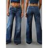 Women's Wide Leg Jeans ,Elegant Mid-rise ,Button Closure ,Versatile All-season Casual Wear ,Comfortable and Stylish,Stylish Casual Wear,Woven Fabrics