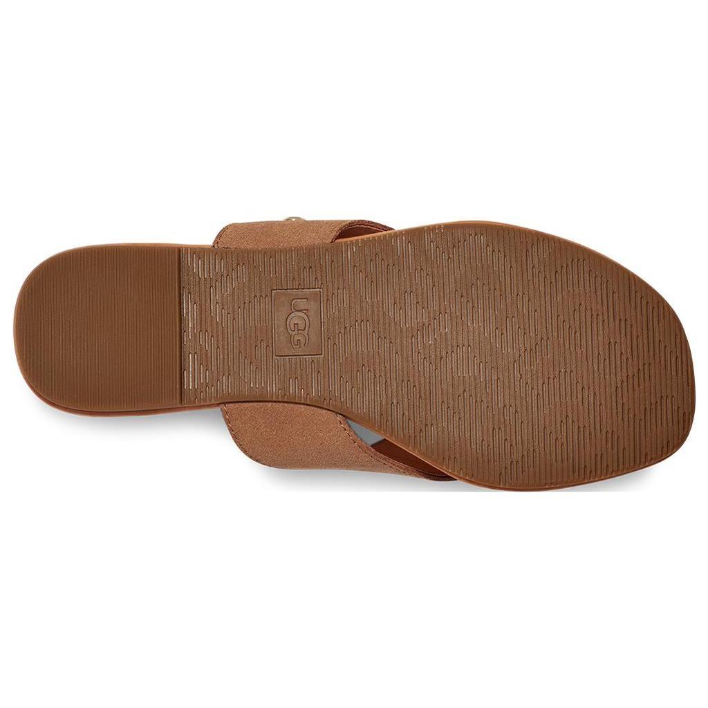 UGG Шлепанцы-вьетнамки из замши Carey 1139051-CHE