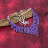 Purple Copper Tuquoise Necklace 925 Sterling Silver Jewelry, Gemstone Adjustable Chain Necklace, Gift For Her Handmade Dainty Jewelry