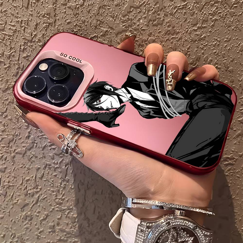 Чехол для телефона Черный дворецкий Для iPhone 16 15 14 13 12 11 Plus Pro Max разноцветный Лазерный Аврора Ударопрочный Чехол Funda