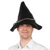 Halloween Black Witch Hat Masquerade Party Cosplay Costume Accessory Pointed Wide Brim Hemp Rope Felt Wizard Hat Party Supplies