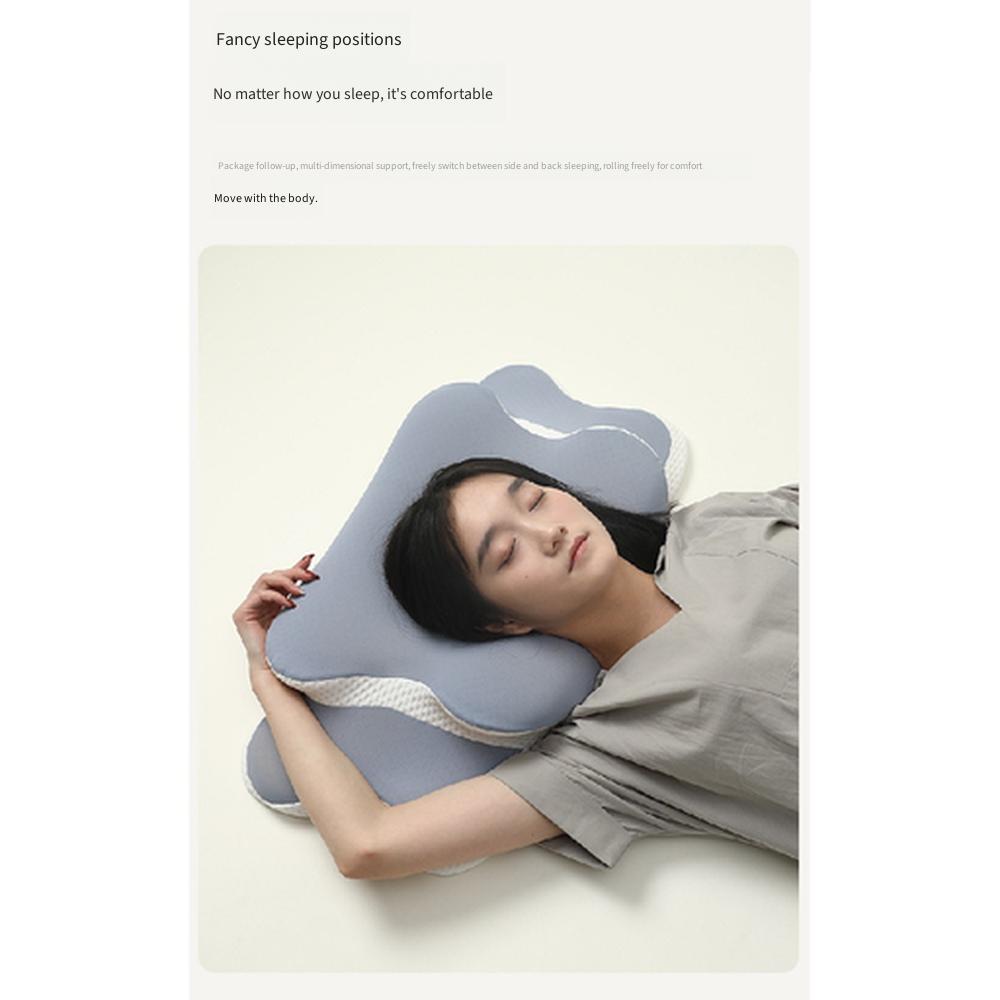 Butterfly Shaped Memory Foam Pillow, Ergonomic Contour Cervical Pillow, Zero Pressure Neck Support Pillow, Orthopedic Bed Pillow Core for Side Back