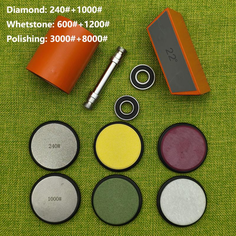Профессиональная оранжевая роликовая точилка для ножей, деревянная роликовая точилка для ножей, магнитная четырехсторонняя 15/18/20/22°, кухонный набор инструментов для заточки