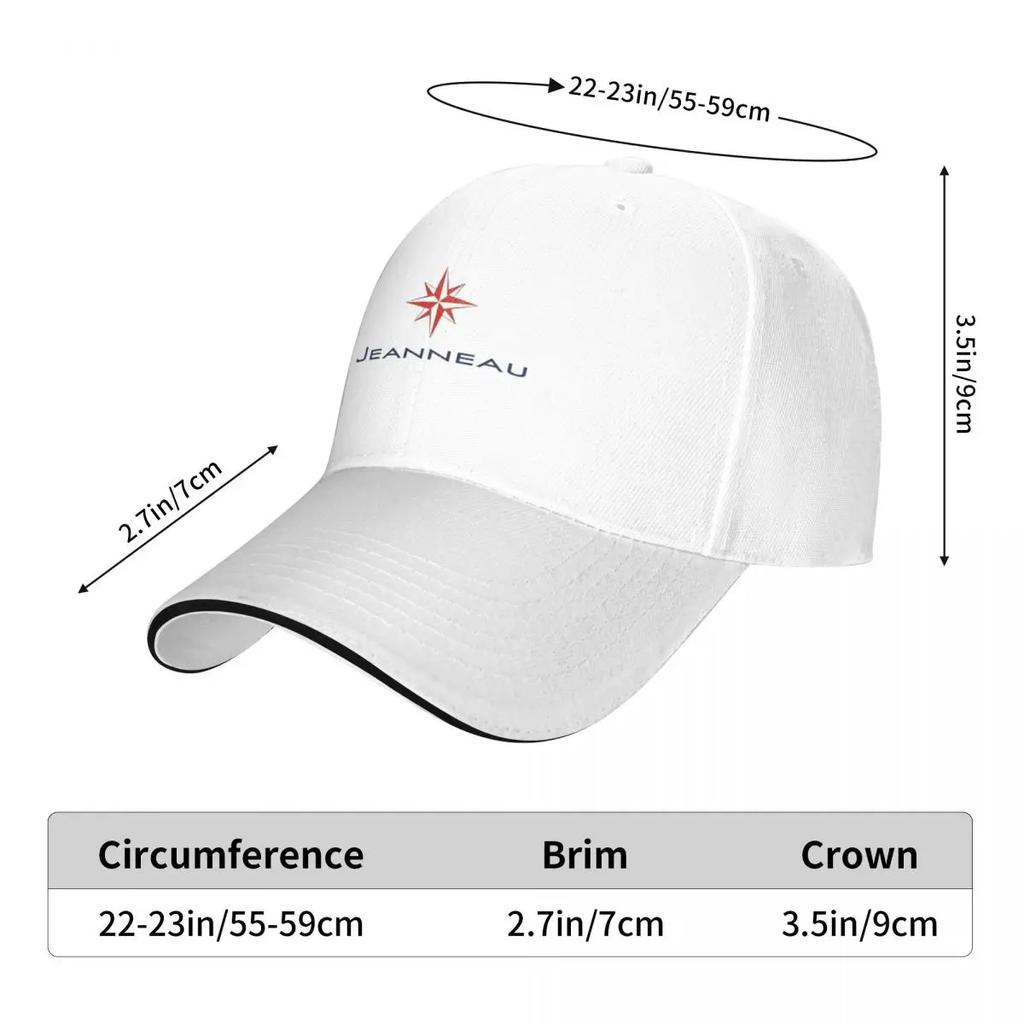 Jeanneau Yachts Cap Fashion Casual Baseball Caps Adjustable Hat Hip Hop Summer Unisex Baseball Hats Customizable Polychromatic