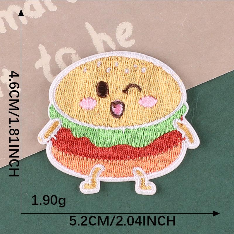 Duoku Original Snacks and Fast Food Cloth Patch - DIY Self-Adhesive Embroidery Accessory