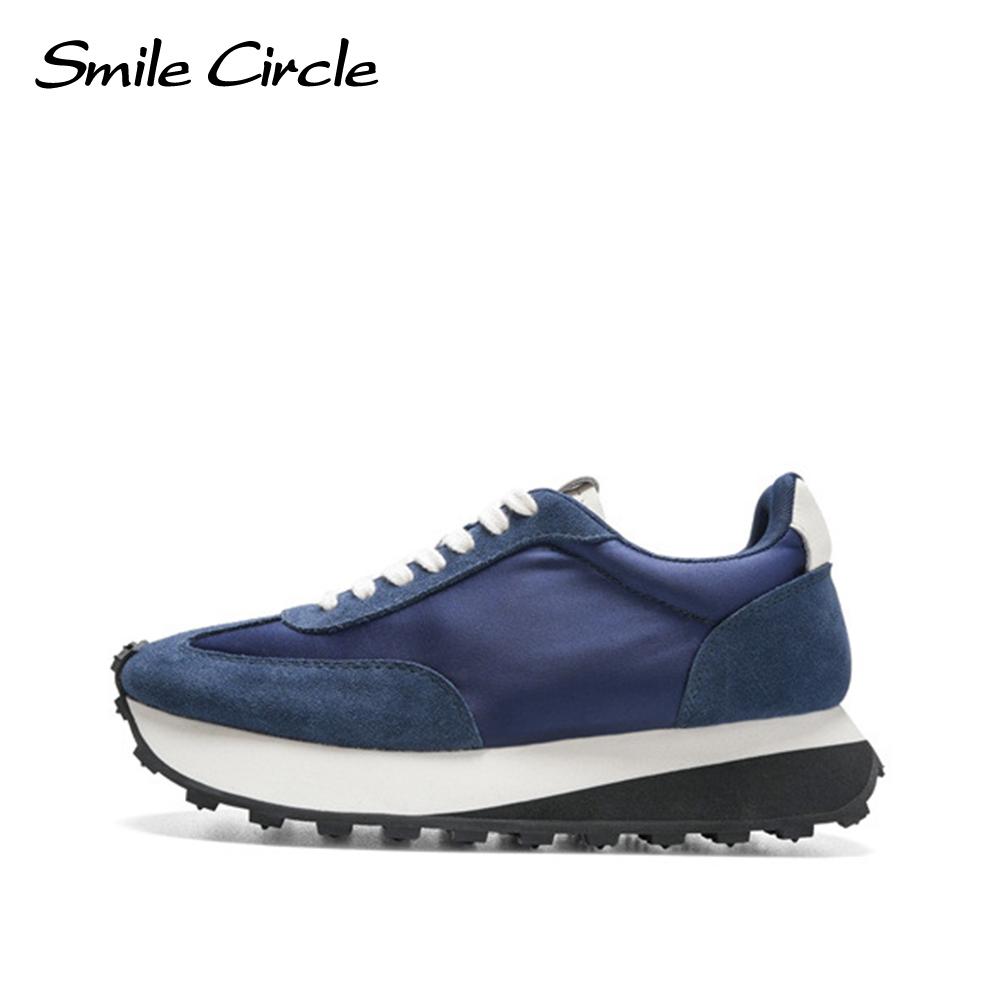 Модные женские кроссовки на шнуровке, высокие кроссовки, удобные повседневные туфли с толстой подошвой