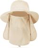 Safari Hat Sun Hat Wide Brim Fishing Climbing UV Protection [fieldlabo] Men's Women's (Beige)
