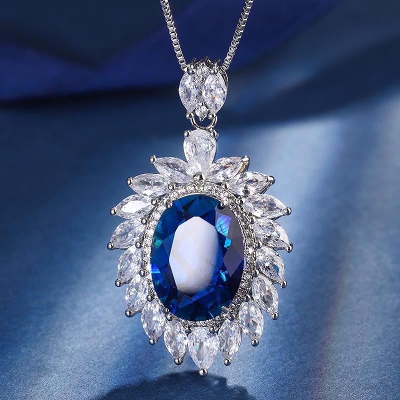 Ювелирные изделия Медное дно Позолоченное Имитация цвета Сокровище Мода Ретро Подвеска Ожерелье Женский Denier Квадратный Мастер 12 * 16