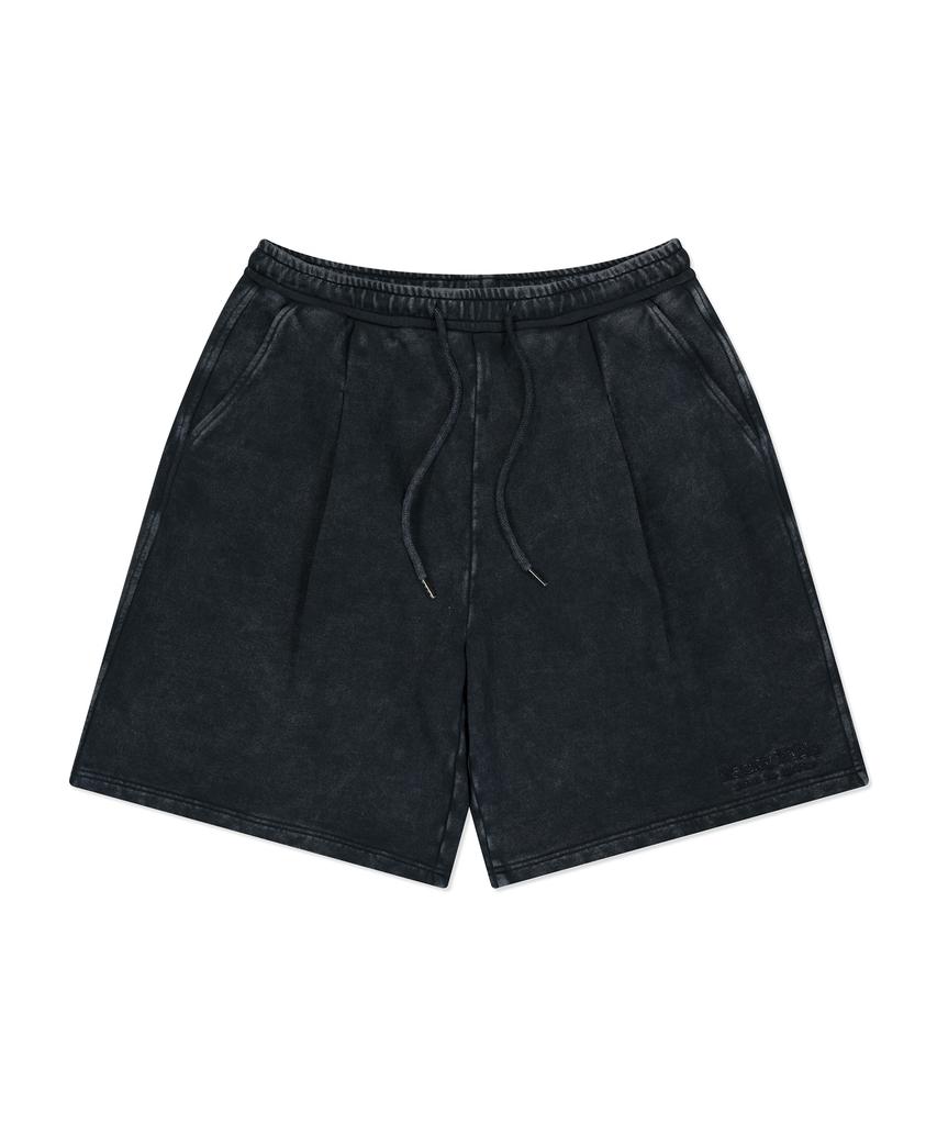 WACKY WILLY Pigment Washed Sweat Shorts Charcoal