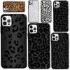 Leopard Print Black Cheetah Pattern For iPhone 12 13 Mini 11 Pro Max Phone Case For iPhone 7 8 Plus X XR XS Max SE 2020 Coque