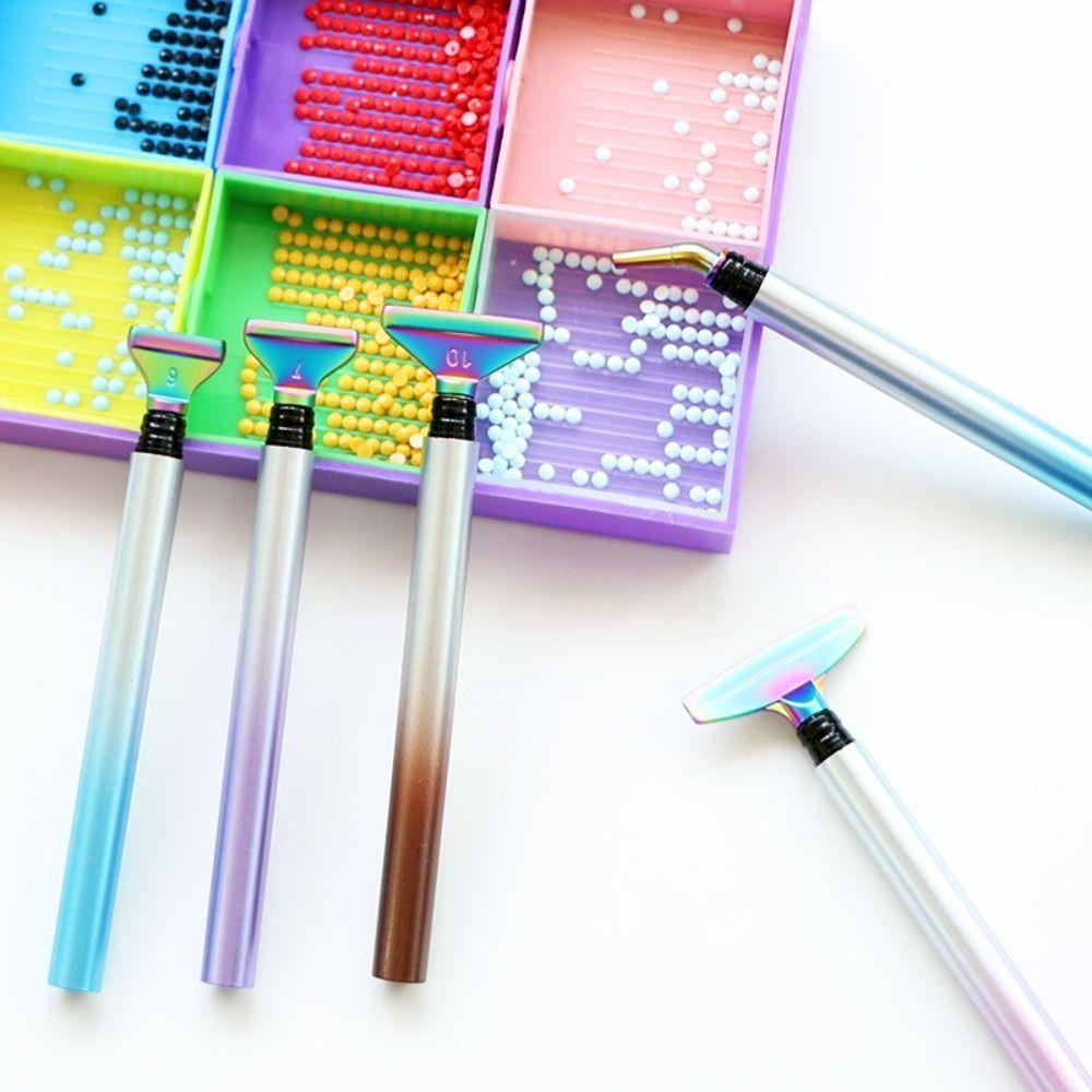 Аксессуары для вышивки крестом Ручка для алмазной живописи Набор Пластиковые художественные ручки Ручки для алмазной выкладки Блестящие алмазные наконечники DIY Поделки Вышивка
