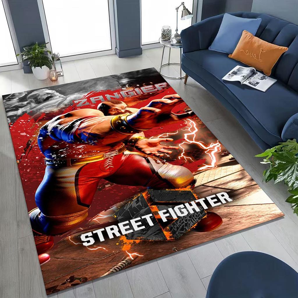 Ретро Коврик с персонажами игры Street Fighter 6, мультяшный коврик с Чун-Ли для спальни, гостиной, дивана, домашний коврик для входной двери, декор, нескользящий коврик для пола