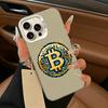 Bitcoin Pattern Art Phone Case For iPhone 11 12 13 14 15 16Pro Max Plus white silver  Phone Cover