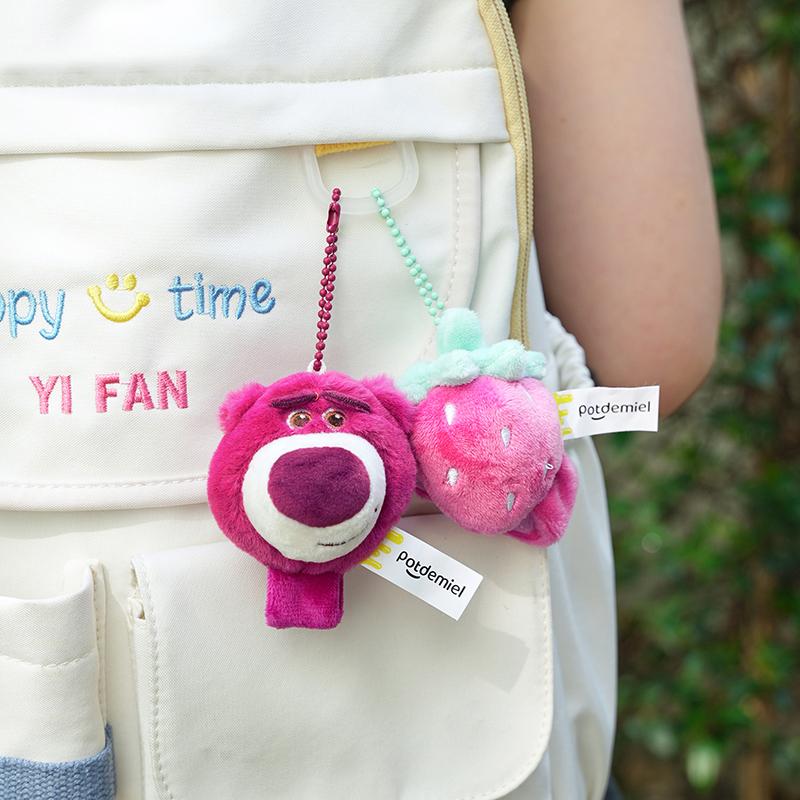 Toy Story Zootopia Lilo&Stitch Winnie the Pooh Lotso Plush Stuffed Toys Doll Cute Couple Keychain Pendant Christmas Gift