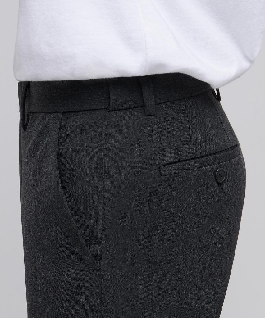 MUSINSA STANDARD Tapered Turn-Up Hidden Banding Crop Slacks [Charcoal Gray]