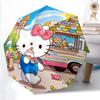 1pc Hello Kitty Ice Cream Cone Umbrella - Automatic Opening/Closing, Portable Folding Design, 8-Rib Iron Frame, Outdoor Umbrella, Ideal Gift for Fans,