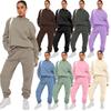 Autumn/Winter Women's Solid Color Hooded Sweater & Casual Trousers Set