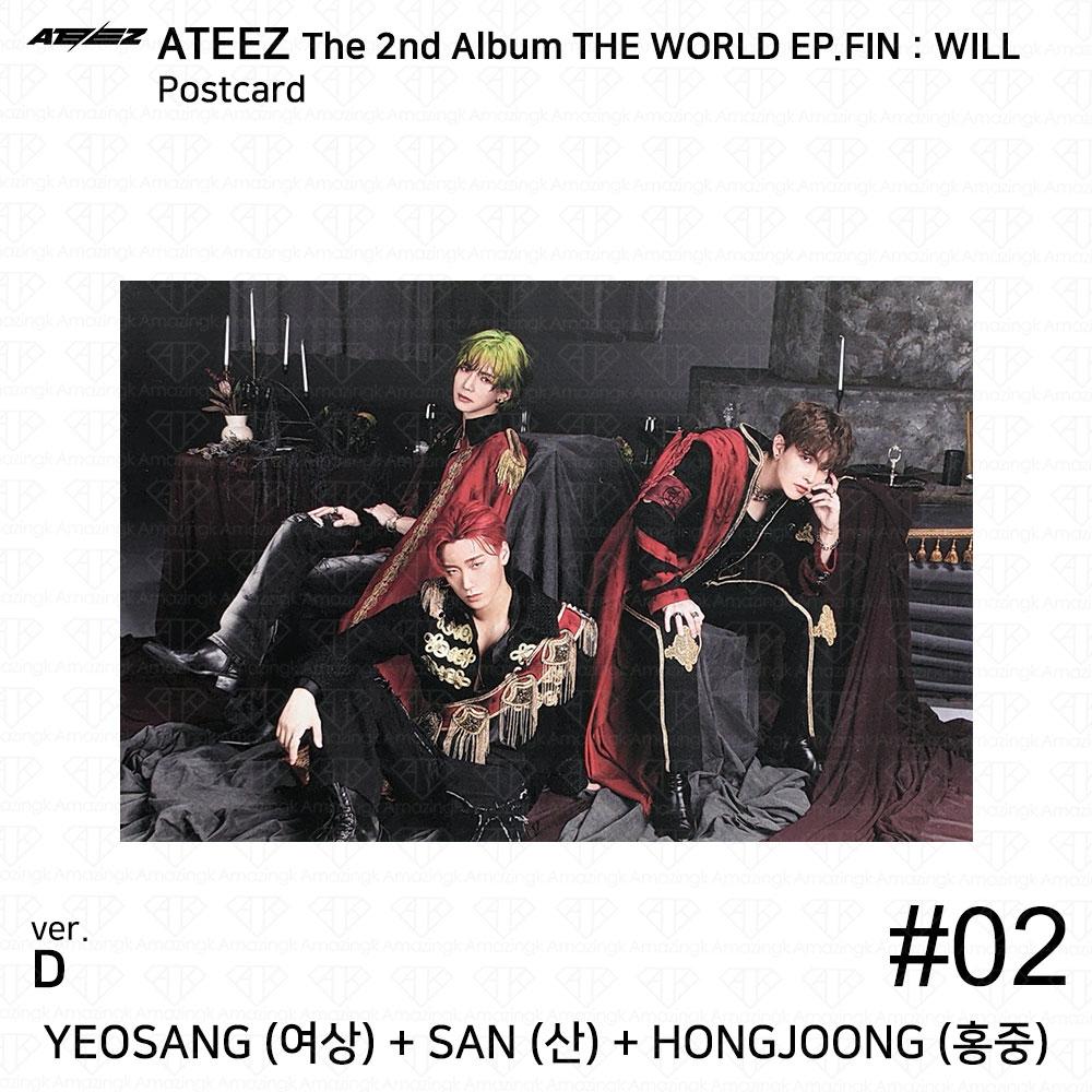 ATEEZ 2-й альбом WORLD EP.FIN WILL Открытка KPOP K-POP