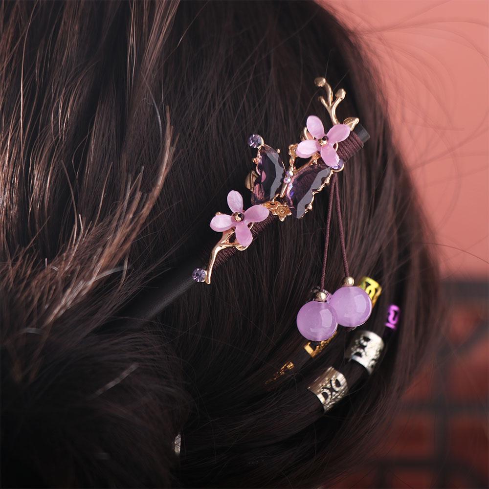 Handmade Wooden Hairpins Chinese Hanfu Hair Fork Decorative Hair Stick Pins Wedding Party