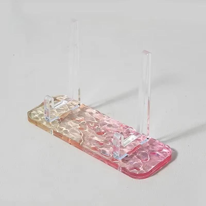 Beautiful Water Ripple Acrylic Japanese Goods Holder Anime Character Souvenir Round Metal Badge Quicksand Board Display Stand