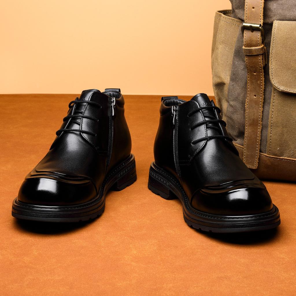 2025 осень и зима бархатные мужские ботинки мартин натуральная кожа высококачественные мужские ботинки первый слой воловьей кожи тренд высокие кожаные ботинки