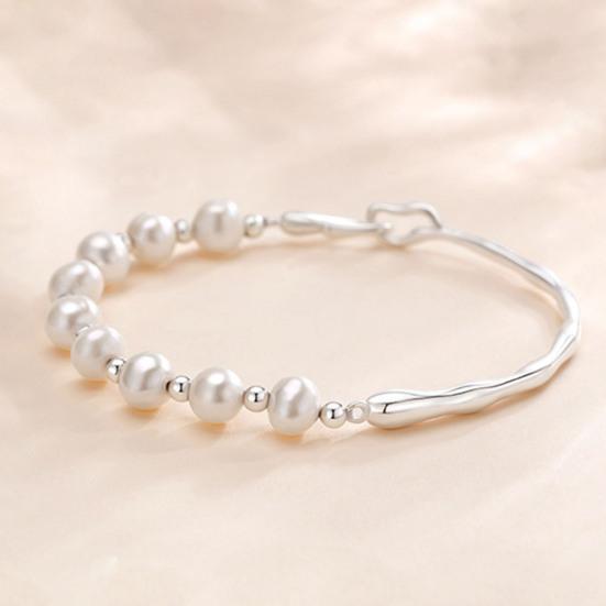 Женский браслет из искусственного жемчуга, гладкие бусины, полубраслет, полубраслет, звено, пэчворк, наручные украшения для выпускного вечера, ежедневные подарки