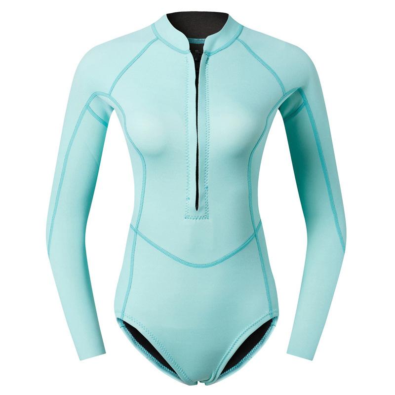 2Mm Wetsuit Women'S Wetsuit One-Piece Swimsuit Surfing Snorkeling Deep Diving Sun Protection Jellyfish Suit Bikini Outdoor