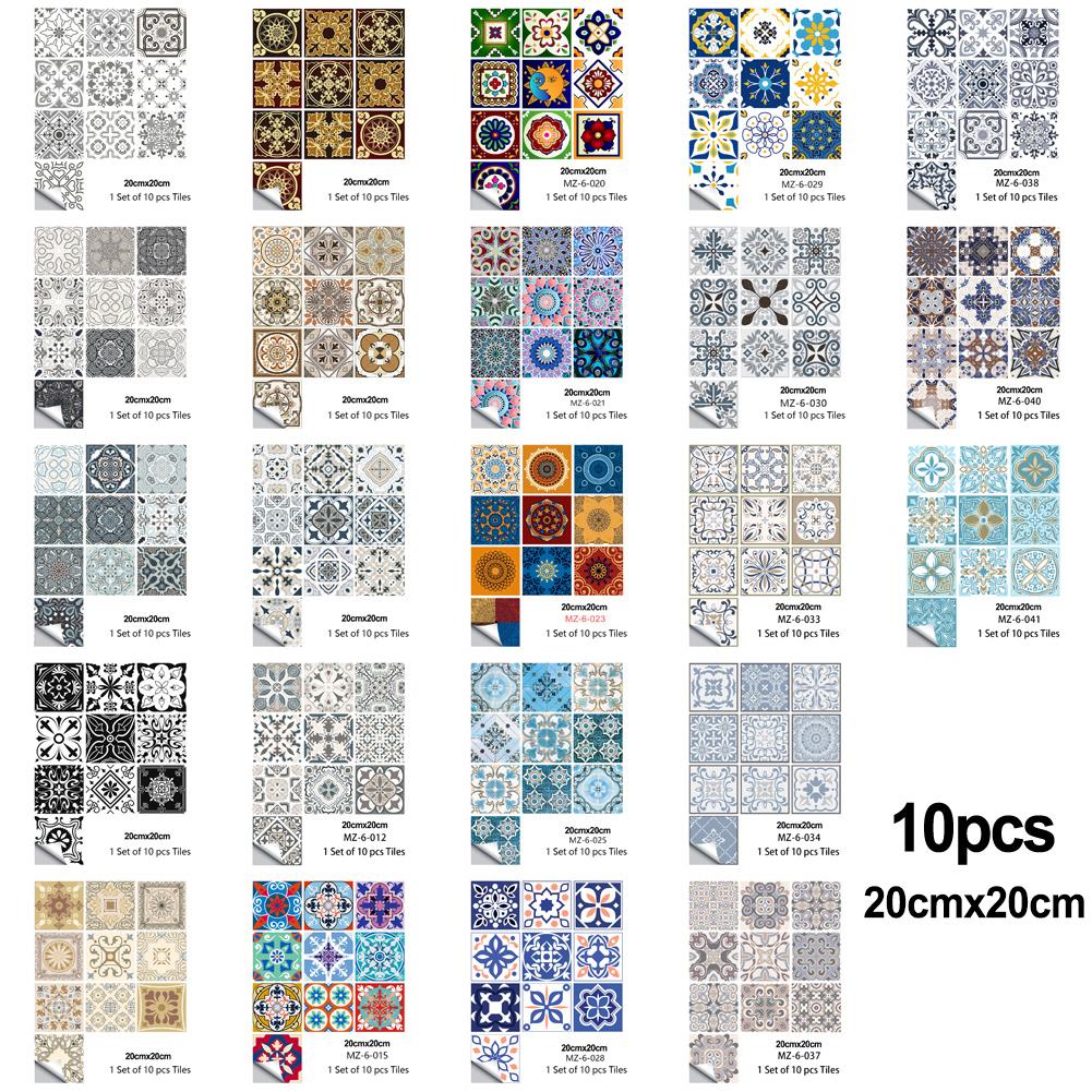 10 шт. мозаичные наклейки для плитки, самоклеящиеся обои для ванной, кухни, дома, стены, пола, водонепроницаемые обои для домашнего декора ванной комнаты