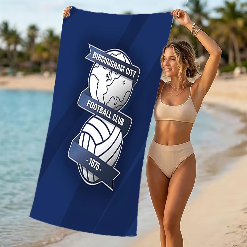 Beach Towel with BIRMINGHAM CITY LOGO Pattern - soft,absorbent,machine washable Lightweight&Modern,swimming,Travel Essentials