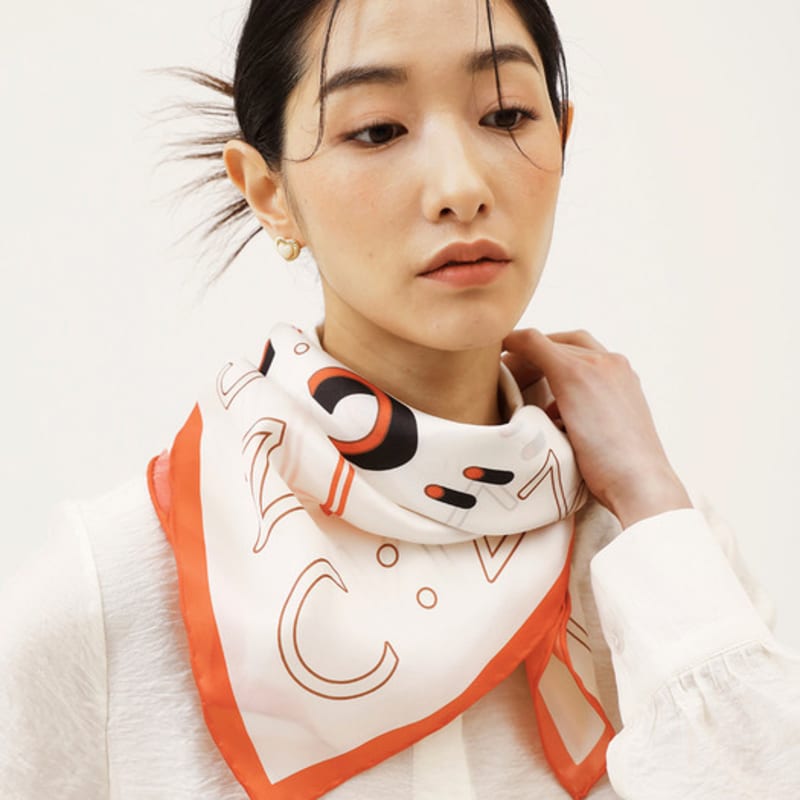ONSZ 3D logo silk scarf