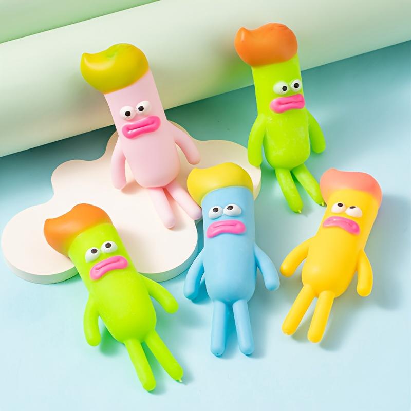 Creative 4 Colors Big Eyes Sausage Mouth Squishy Toys Anti Stress Balls Decompression Sensory Squeeze Fidget Toy For Adults Kids